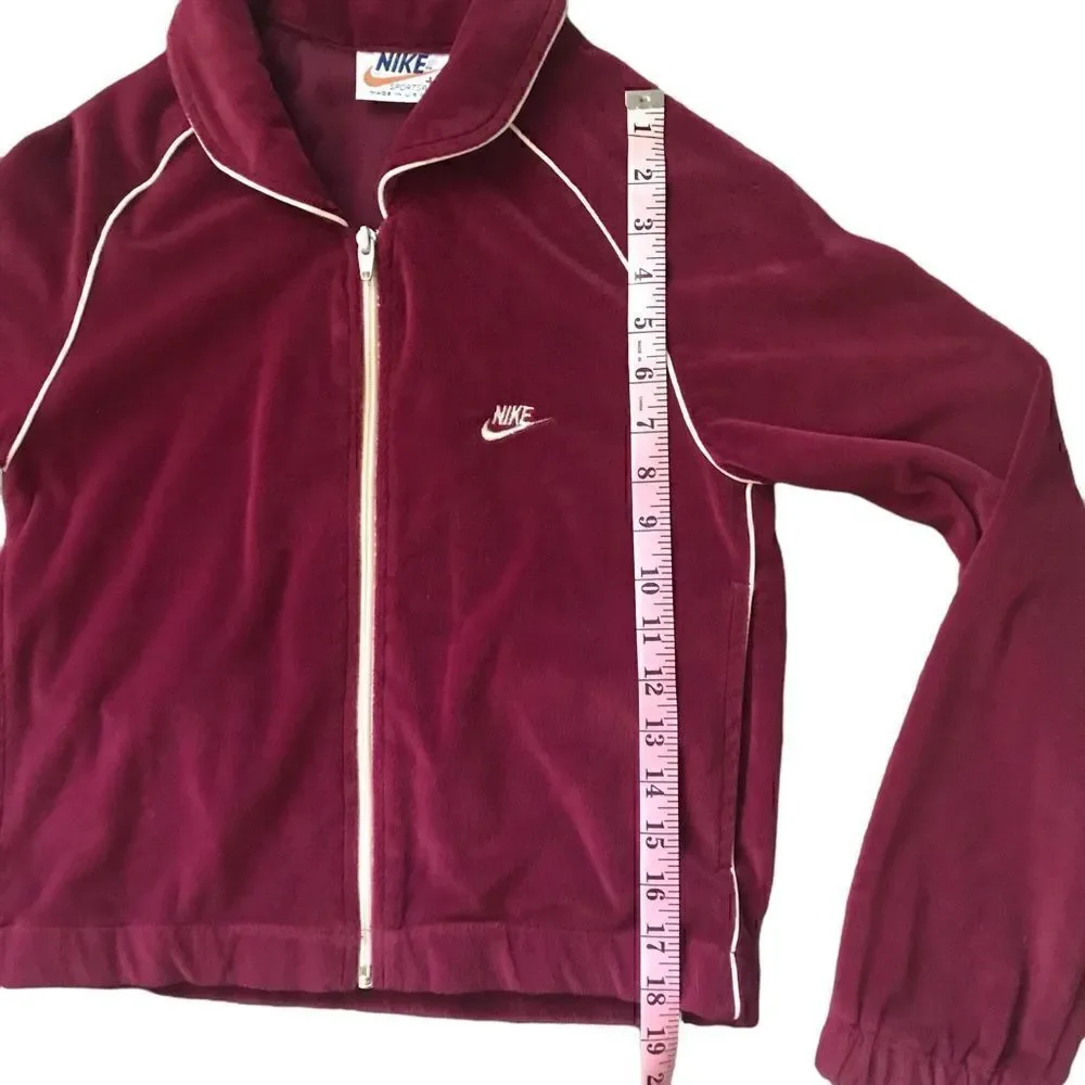 Vintage  Nike 80s Velour Zip Up Women’s XS